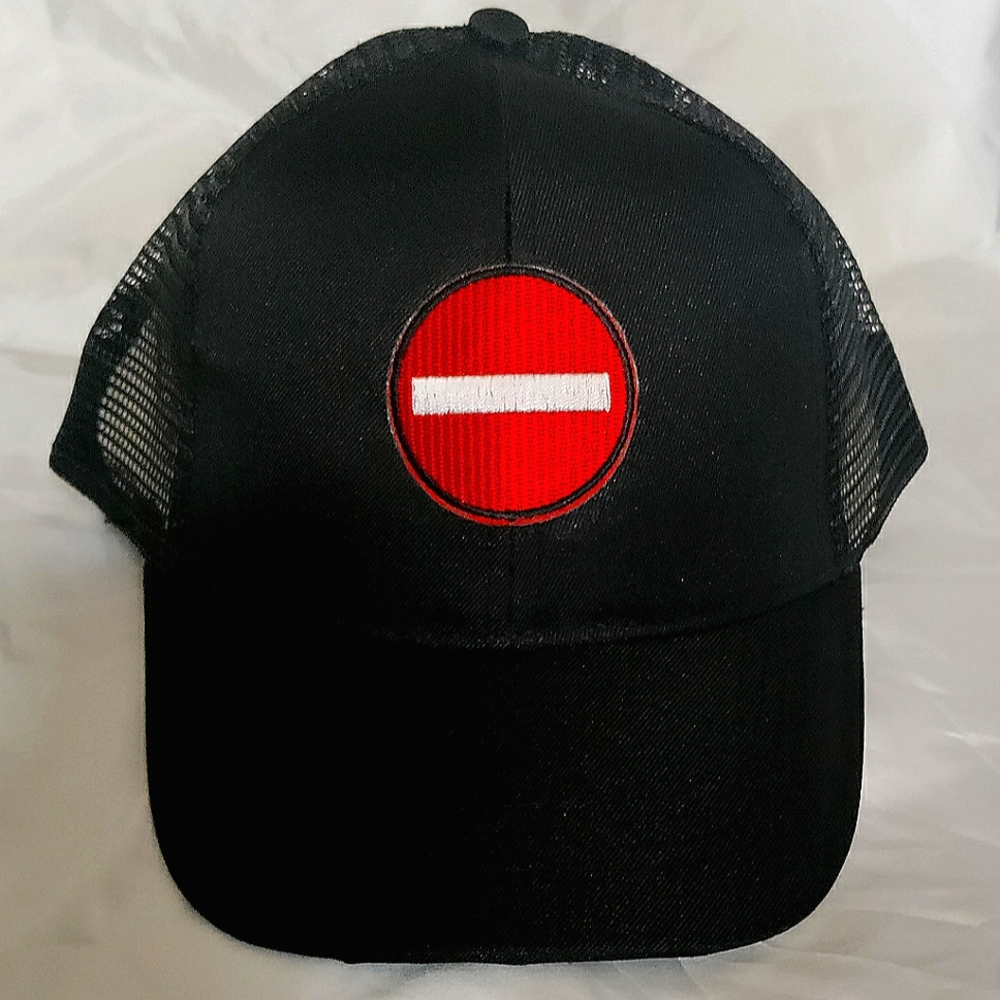 NEW *Do Not Enter* Trucker Hat! Black Cap. Mesh Back. Embroidery. Unisex